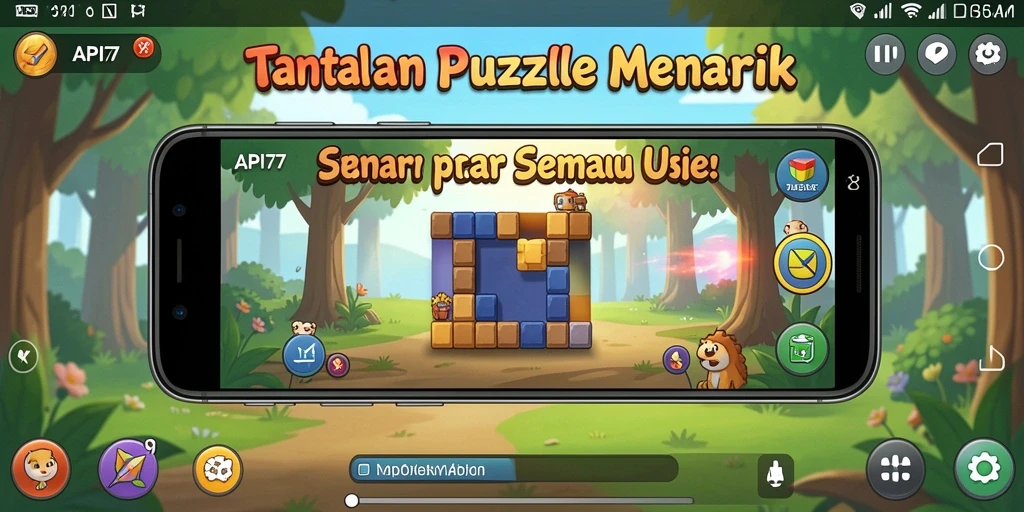 Screenshot gameplay API77 menunjukkan tantangan Puzzle yang menarik.