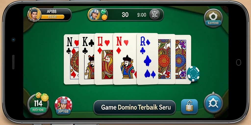 Screenshot gameplay API88 menampilkan suasana seru bermain domino.
