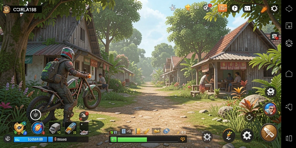 Tampilan gameplay CORLA188 dengan interaksi karakter yang menarik.