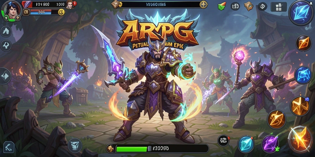 Tangkapan layar yang menampilkan aksi seru dalam game ARPG.