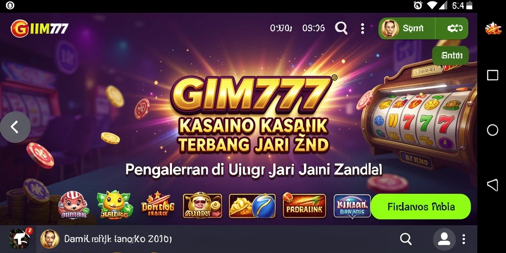 Tampilan gameplay menarik dari GIM777 di kasino virtual.