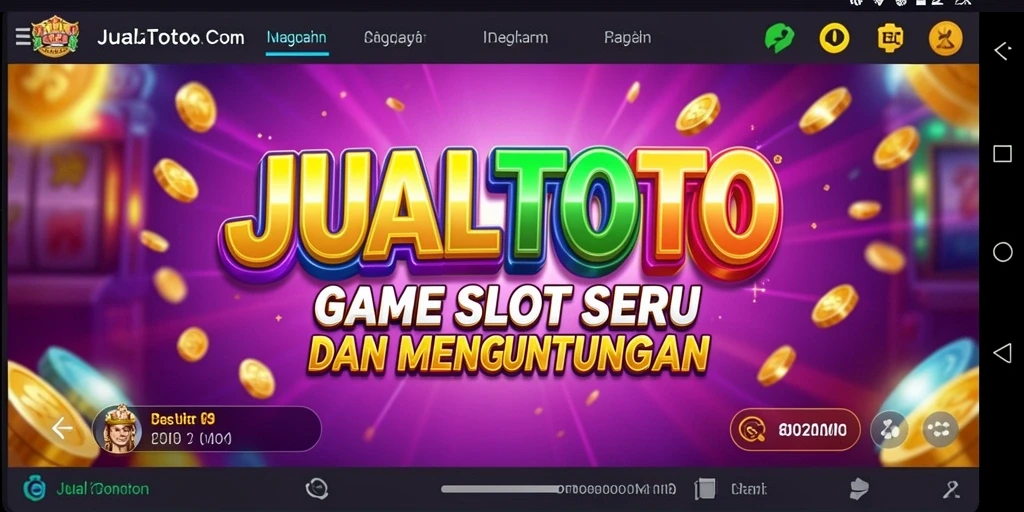 Tampilan gameplay menarik dengan mesin slot yang beragam dari JUALTOTO.