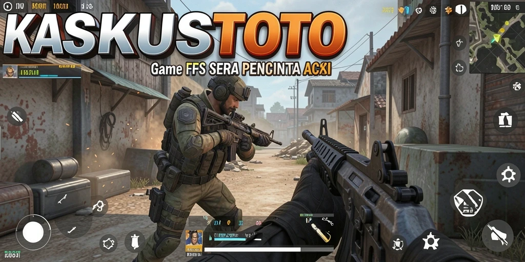 Tangkapan layar KASKUSTOTO menampilkan aksi pertempuran FPS yang mendebarkan.