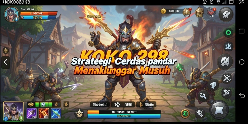 Screenshot gameplay KOKO288 menampilkan pertarungan strategis yang mendebarkan.