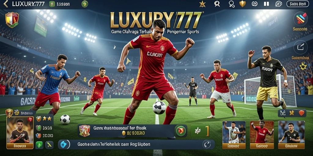 Screenshot utama LUXURY777 menampilkan serunya gameplay olahraga.