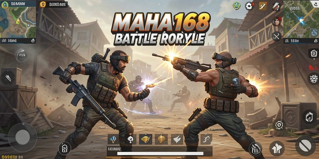 Tangkapan layar menunjukkan aksi seru dalam gameplay Battle Royale.