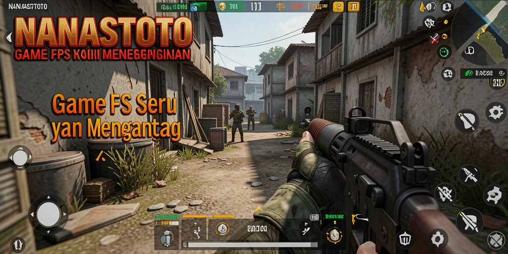 Gameplay seru NANASTOTO dengan aksi tembak-menembak yang intens.