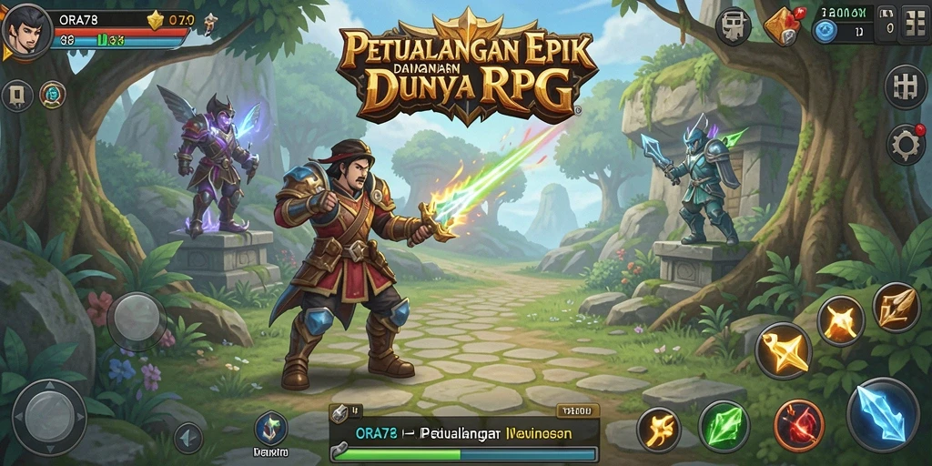 Tampilan gameplay ORA78 yang penuh aksi RPG seru.