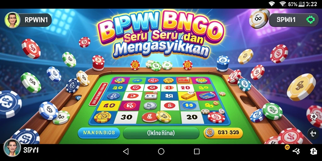 Screenshot dari permainan Bingo yang penuh warna dan interaktif.
