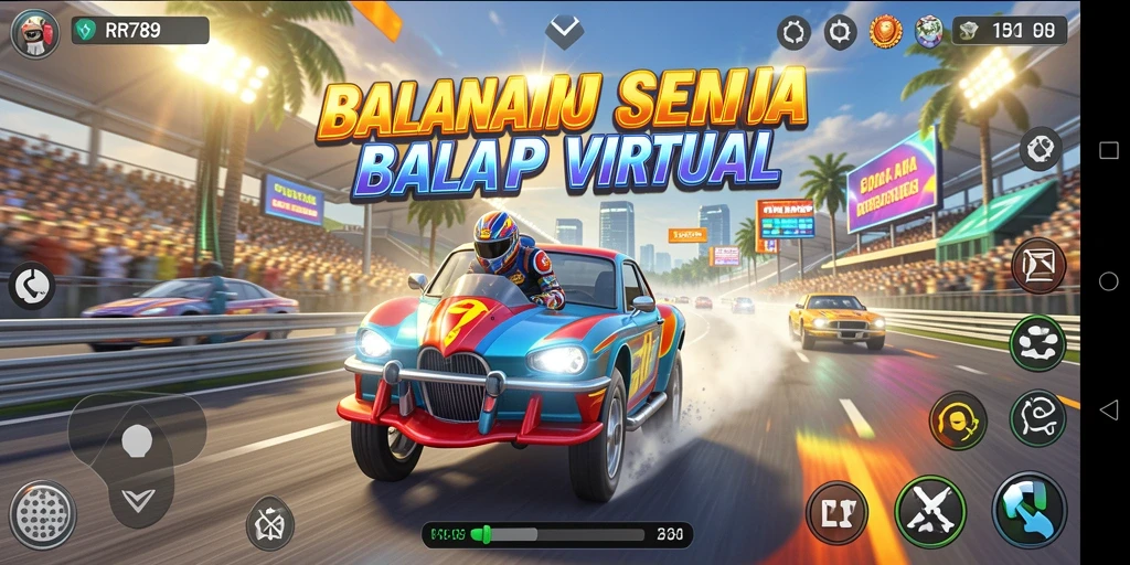 Gameplay Racing yang mendebarkan dan penuh aksi di RR789.