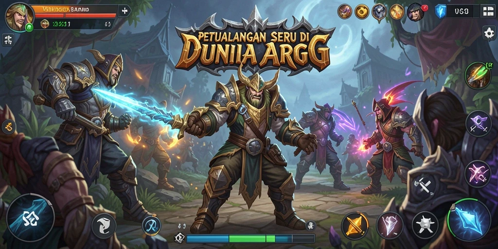 Gambaran aksi mendebarkan dalam game ARPG VC55.